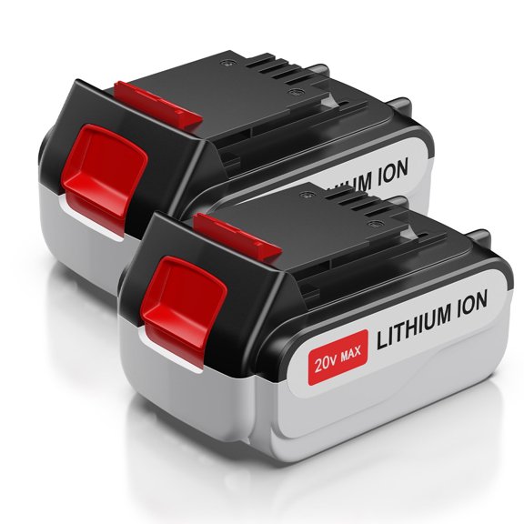 BLACK+DECKER 20V MAX Lithium-Ion Cordless Battery 2-Pack, LBXR20-OPE2 ...