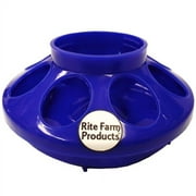 Rite Farm Products Blue 1 Quart Poultry Chicken Chick Feeder & Drinker