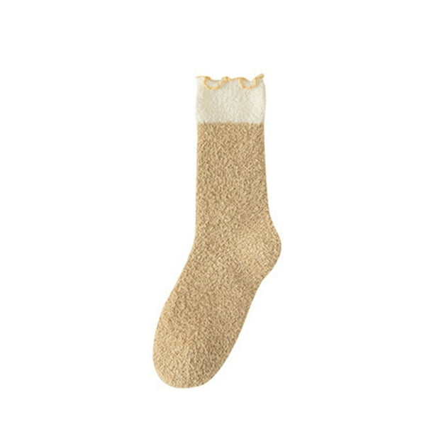Calcetines de invierno para mujer, calcetines de tubo medio con forro polar para mayor calidez y protección contra el frío, calcetines de forro polar, calcetines de algodón para mujer