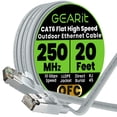 thumbnail image 1 of Cable Ethernet GearIt Cat6 de 6 m con blindaje plano para exteriores, 10 Gbps, 1 of 8
