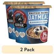(2 pack) Kodiak Protein-Packed Blueberries and Cream Instant Oatmeal Power Cup, 2.12 oz