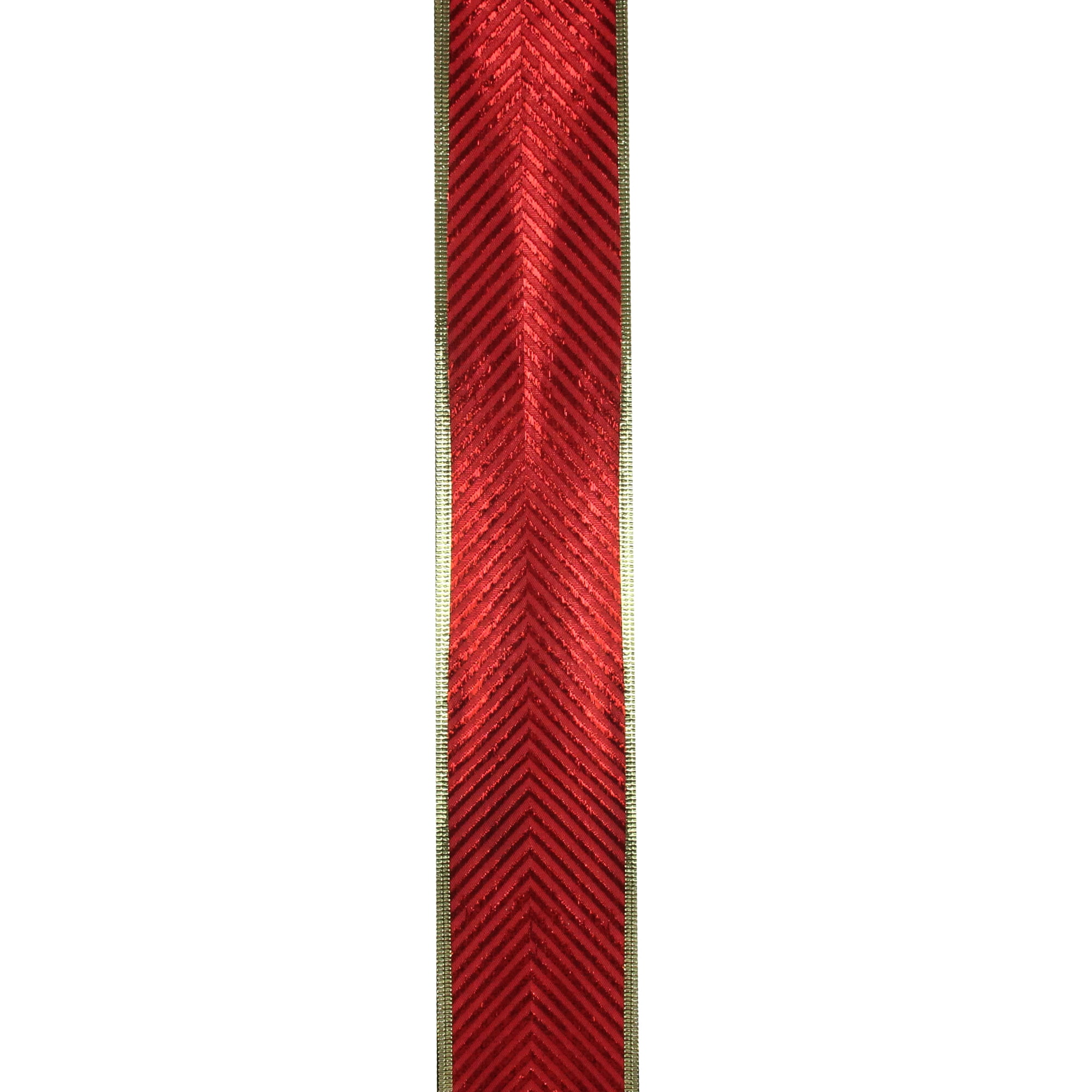 Northlight Club Pack of 12 Shiny Red and Gold Striped Christmas Craft Ribbon Spools 2.5" x 120 Yards