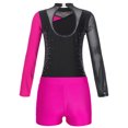 thumbnail image 6 of Aislor Leotard for Girls Gymnastics Activewear Dance Bodysuit 2-Piece Tumbling Outfit with Shorts Size 4-14 Hot Pink 4, 6 of 7