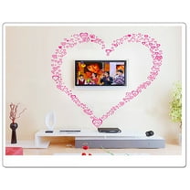 7PCS Core Premium Red Wall Decals - DIY Removable PVC Stickers for Living Room, Bedroom, Kids Room, and Nursery - Transparent Self-Adhesive Mural Art for TV and Sofa Backgrounds