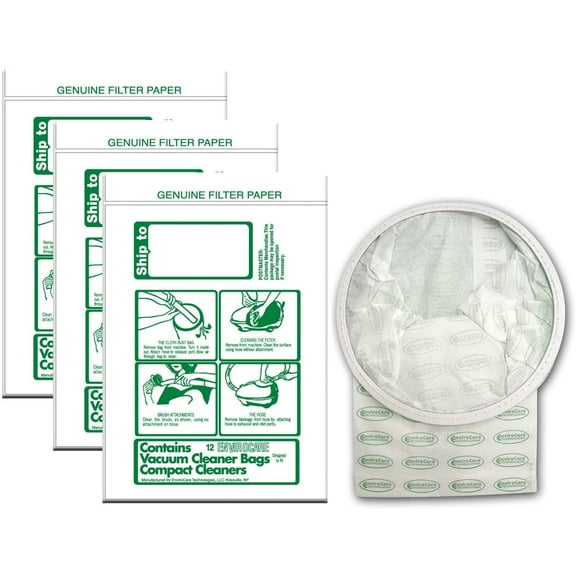 EnviroCare Generic Replacement Bags to Fit COMPACT TRISTAR CANISTER 12pack