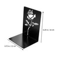 thumbnail image 2 of WEUVEB 2Ud Soportes Decorativos De Metal Para Libros Con Acabado Y Floral Negro, 2 of 8