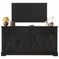thumbnail image 3 of 55" Farmhouse Buffet - Coffee Bar with Door Shelves, Black, 3 of 5