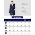 thumbnail image 3 of Women's Reversible Puffer Coat - Hooded Parka Coat Winter Warm Long Coat Quilted Puffer Coat with Pockets (Navy, XXL), 3 of 8