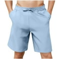 thumbnail image 4 of Pantalones Cortos de la Cintura Elástica con Bolsillos de la Moda Casual, Al Aire Libre Primavera Verano Pantalones Cortos para Hombres, 4 of 9