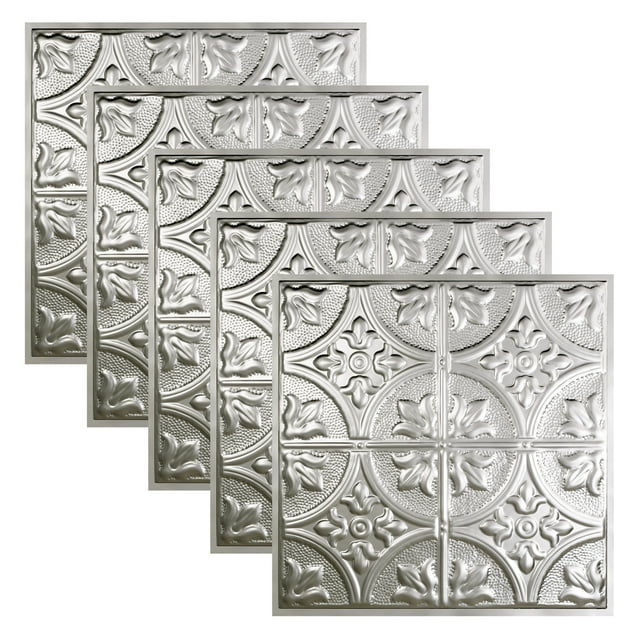 Great Lakes Tin Jamestown Clear 2ft x 2ft Lay In Ceiling Tiles (5 Pack)