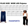 thumbnail image 5 of Super Soft Passports Women's Plus Size Pajama Casual Pants Wide Leg Drawstring Sleep Pajama PJ Cotton Casual Pants, 5 of 5