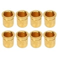 thumbnail image 1 of Guitar String Ferrule, High Hardness Compact Bass Through Body Buckle Wear Resistant 8PCS  For Replacement Golden,Silver,Black, 1 of 8