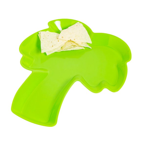 Fun Express Palm Tree-Shaped Plastic Serving Trays - 6 Pieces