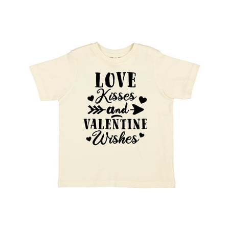 

Inktastic Valentine s Day Love Kisses and Valentine Wishes Gift Toddler Boy or Toddler Girl T-Shirt