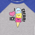 thumbnail image 4 of Inktastic I Love Ice Cream with Cute Ice Cream Cone Boys or Girls Baby Bodysuit, 4 of 5