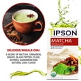 thumbnail image 6 of Tipson Organic Matcha Green Tea - Chai Mix - 25 Foil Enveloped Double Chambered Bags - Antioxidant - Keto/Paleo, 6 of 8