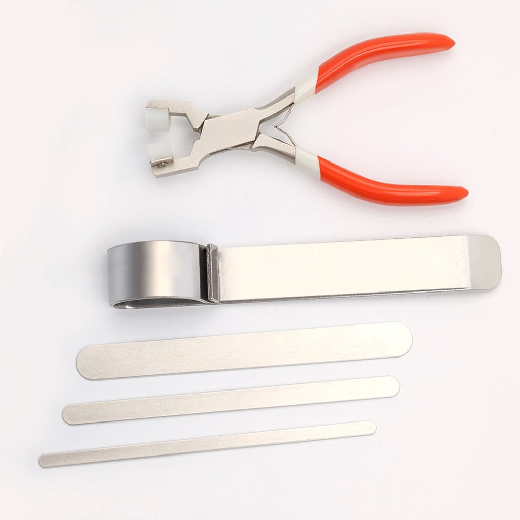 1Set Bracelets Bending Pliers Jewelry Making Tool Metal Bending Bar,Nylon Tip Pliers with Aluminum Bar for Shaping Metal