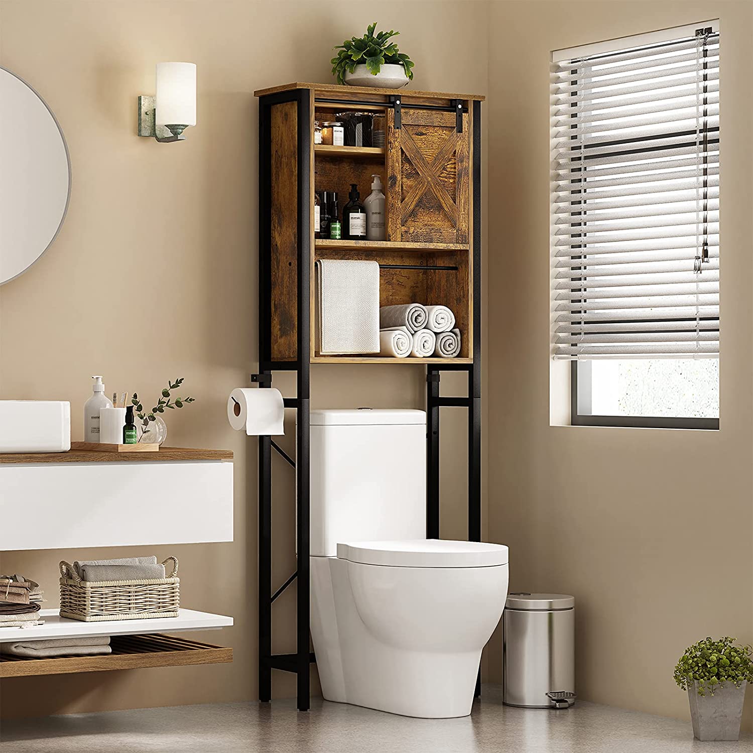 Itaar Over The Toilet Storage Farmhouse Over Toilet Bathroom