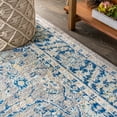 thumbnail image 5 of JONATHAN Y MODERN PERSIAN Boho Floral Runner Rug, 2 x 8, Gray/Navy, 5 of 9