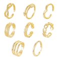 thumbnail image 1 of Bamboohart 8 Pcs Bagues d'Orteil Ajustables pour Femmes Divers Types de Bande Ensemble de Bagues d'Orteil Ouvertes Ton Or Argent Cadeau Bijoux (Argent), 1 of 10