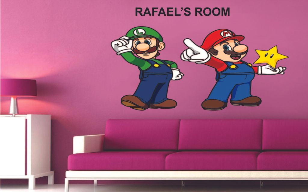 Mario Kart Vinyl Decal Wall Sticker Luigi 