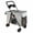 Grey, variant on Wliqien Dog Stroller with 360-degree Wheels, Foldable Pet Cart, 5 Ventilation Windows & Removable Tray, Outdoor Travel Dog Cart for Small/Medium Dogs