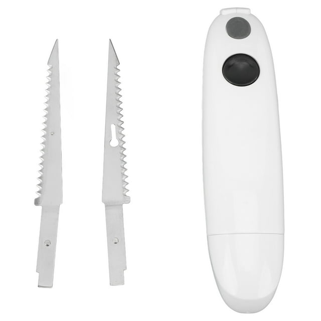Cuchillo eléctrico inalámbrico de acero inoxidable a batería para filetear, portátil, para casa, restaurante y picnic.