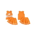 thumbnail image 2 of RUINIXCW Kids Toddler Girl Soccer Cheerleader Cheer Team Uniforms for Girls Practice Tank Top with Pleated Skirt Set Rooter Stage Suit Summer Game Day Cheerleading Costume, 2 of 8
