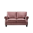 thumbnail image 2 of Uspridefurniture Fegley 61.42'' Velvet Rolled Arm Loveseat -Pink, 2 of 5