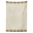 thumbnail image 3 of Ambesonne Oriental Tablecloth Rectangular Table Cover, Inspire, 52"x70", Brown and Ivory, 3 of 4