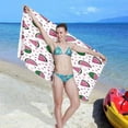 thumbnail image 7 of Dreamtimes Beach Towels Sliced Watermelons Geometric Shapes Camping Towels Sand Free Beach Towel, 30"x60" Large Beach Towels Quick Dry Bath Travel Towels Pool Yoga Beach Mat for Men Women, 7 of 7