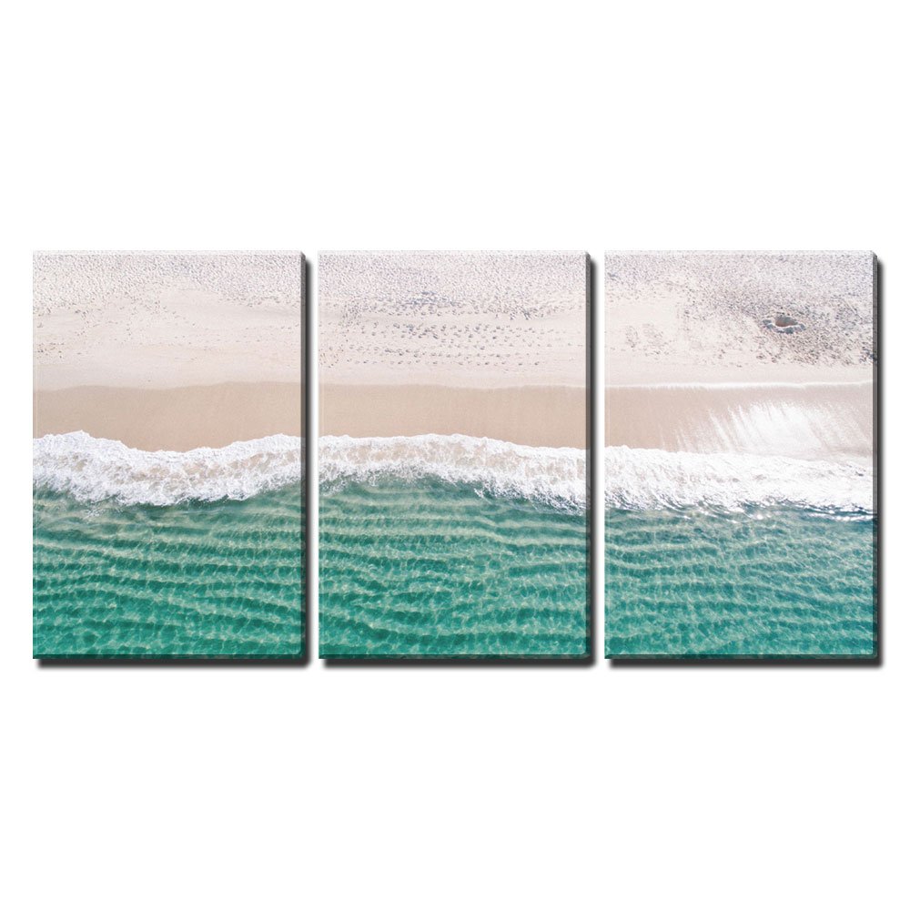 wall26 - 3 Piece Canvas Wall Art - Clear Tropical Beach with