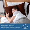 thumbnail image 6 of Dan River Standard Pillowcase Brown Set of 2 with Envelope Closure Jersey Knit Cotton Ultra Soft Breathable - 22x32 in, 6 of 9