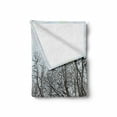 thumbnail image 2 of Nature Soft Flannel Fleece Throw Blanket, Rural Winter Forest with Leafless Tree Branches Digital Vibrant Effects Artwork, Cozy Plush for Indoor and Outdoor Use, 50" x 70", Multicolor, by Ambesonne, 2 of 6