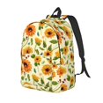 thumbnail image 1 of Disketp Sunflowers And Butterflies print Canvas Backpack Lightweight Travel Daypack Student Rucksack Laptop Backpack-, 1 of 5