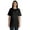 Black, variant on Crew Neck Basic Cotton Tshirt For Women Loose Fit Casual Long Workout Tee Top