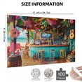 thumbnail image 2 of Beach Bar 100 Piece Jigsaw Puzzle for Adults Unique and Relaxing Activity Sustainable Materials Ideals for Family Fun Time, 2 of 5