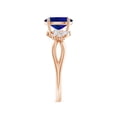 thumbnail image 3 of ANGARA Lab Grown 1.55 Ct Blue Sapphire Butterfly Engagement Ring for Women in 14K Rose Gold (Size-8x6mm) | September Birthstone, Anniversary, Jewelry Gift for Women | Lab-Grown Blue Sapphire Ring, 3 of 8