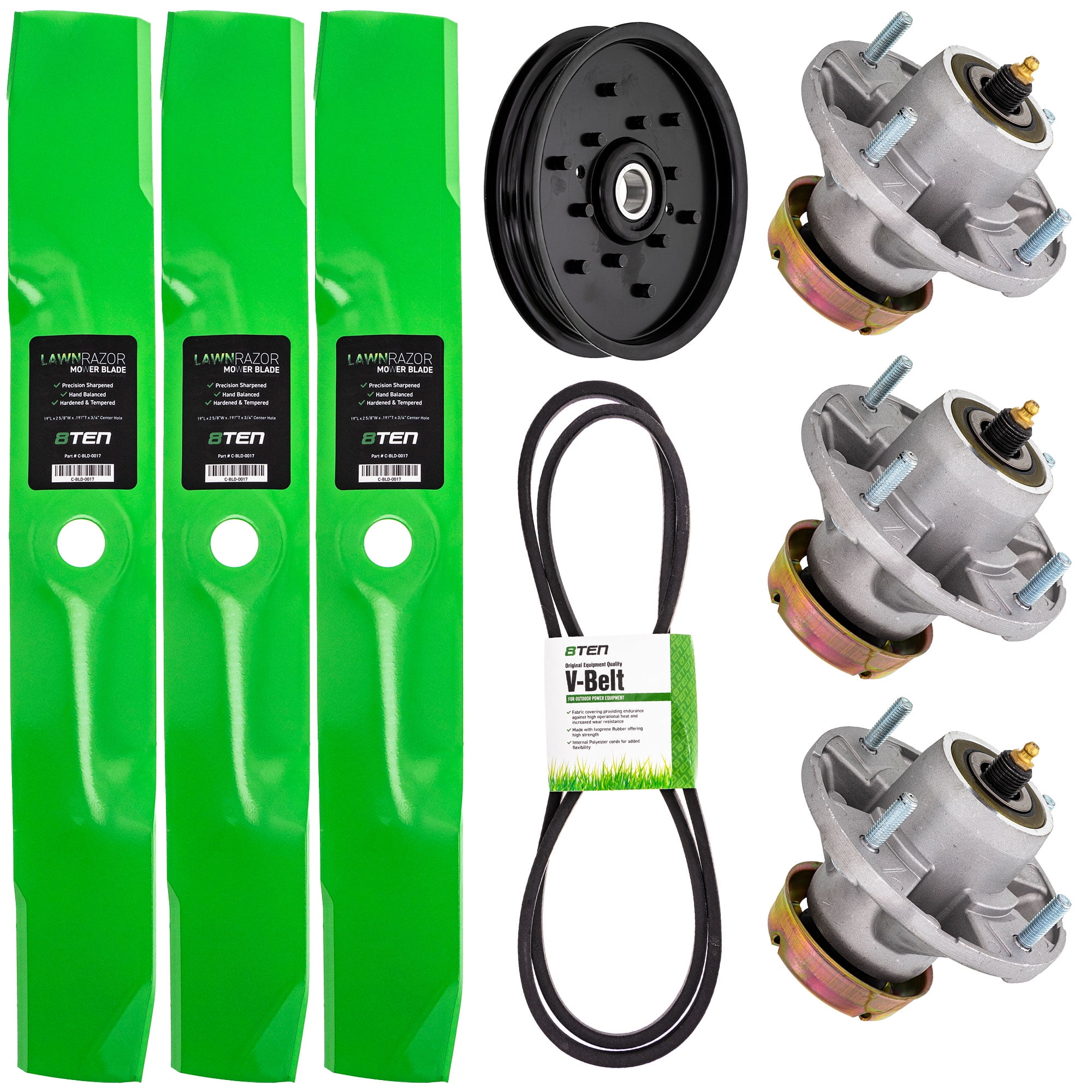 8TEN Blade Spindle Belt Idler Kit for John Deere 54 inch X320 MK1005271 Walmart