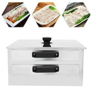Miumaeov Rice Noodle Roll Steamer Machine Cantonese Cuisine Cookware Stainless Steel Guangdong Changfen Steamer with Extra Tray