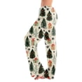 thumbnail image 3 of UDAUDU Matching Christmas Pajamas for Women Soft Cute Graphic Wide Leg Pants Drawstring Stretch Holiday Pajama Pants M, 3 of 6