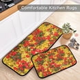 thumbnail image 5 of SKYSONIC Fall Red Flower Kitchen Rugs 2 Pieces, Ginkgo Biloba Leaves Floor Mat Room Area Rug Washable Carpet Perfect for Living Room Bedroom Entryway, 5 of 7