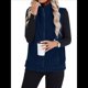 thumbnail image 1 of Chaleco Acolchado Sin Mangas para Mujer, Chaqueta con Cremallera, Abrigo de Moda para Otoño y . Azul Oscuro L, 1 of 8