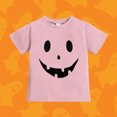 thumbnail image 2 of WhouRiu Girls Halloween Graphic Tees Kids Short Sleeve Crew Neck Tshirt Comfortable Cute Holiday Party T Shirts,6-7 Years, 2 of 5