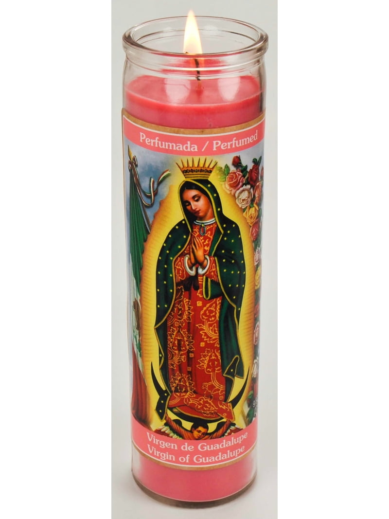 Prayer Candle V Guadalupe Rose Scent Pink Wax, 8 Inch - Walmart.com