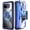 MagPro Blue, variant on Poetic Guardian Case for Google Pixel 10A 5G (2026), Wireless Charge| Tempered Glass Screen Protector | 20FT Mil-Grade Drop Tested, Full Body Shockproof Rugged Clear Cover for Pixel 10A, Black/Clear