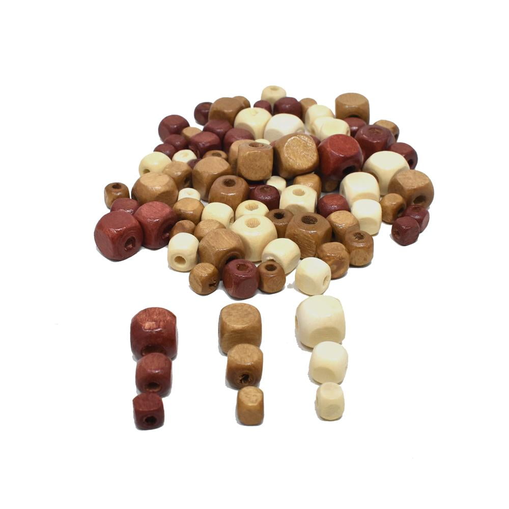 Assorted Medley of Natural Round Craft Wood Beads, 40Gram Walmart