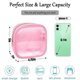 thumbnail image 3 of 1pcs Nylon Mini Makeup Bag - Pink, 3 of 5
