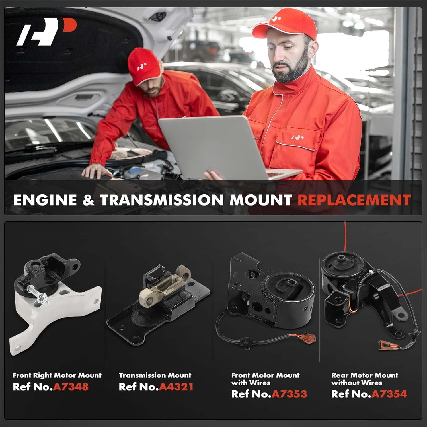 A-Premium 4PCS Engine Motor Mount and Transmission Mount Kit Compatible with Nissan Murano 2003 2004 2005 2006 2007, 3.5L, AWD, Automatic Transmission, Replace# 11270CN20B, 112108J100