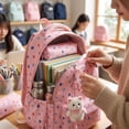 thumbnail image 4 of Backpack for Girls 3PCS Star Prints School Backpacks with Lunch Box Pencil Case Kids Backpack, 4 of 5